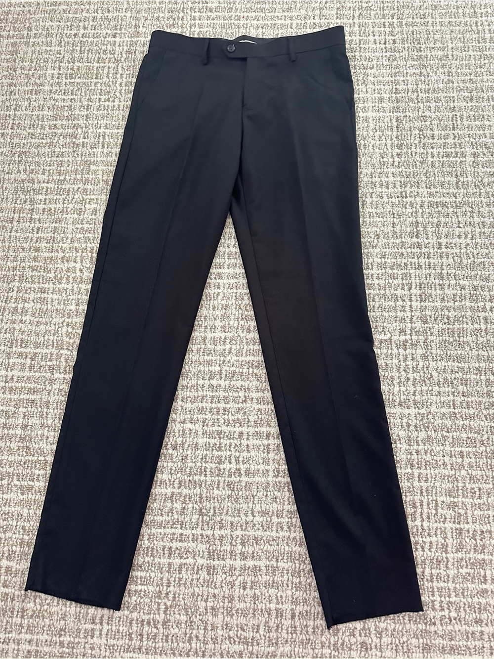 NEW Classic Black Slim Fit Lined Suit Men's Dress Pants, Sz 32W - Regular